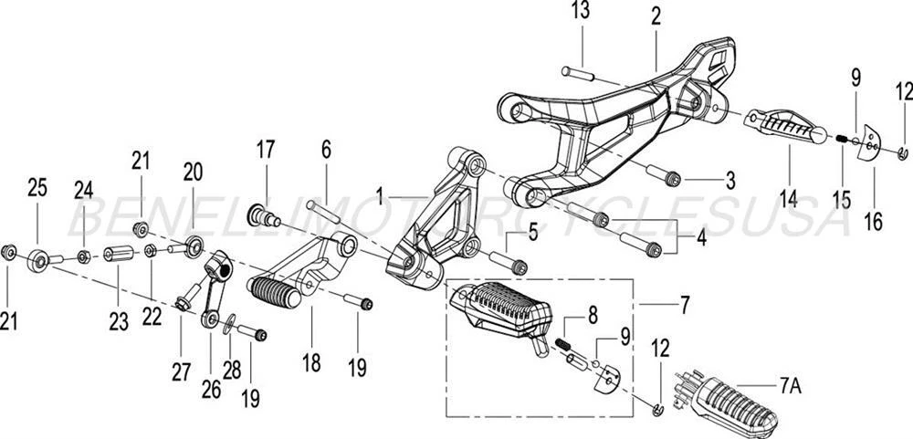 Left Footrest Assembly