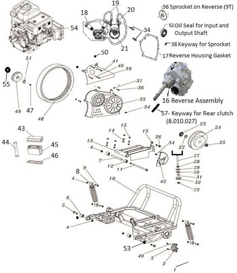 Hammerhead Mudhead SE (Engine/Swing Arm/Clutch)