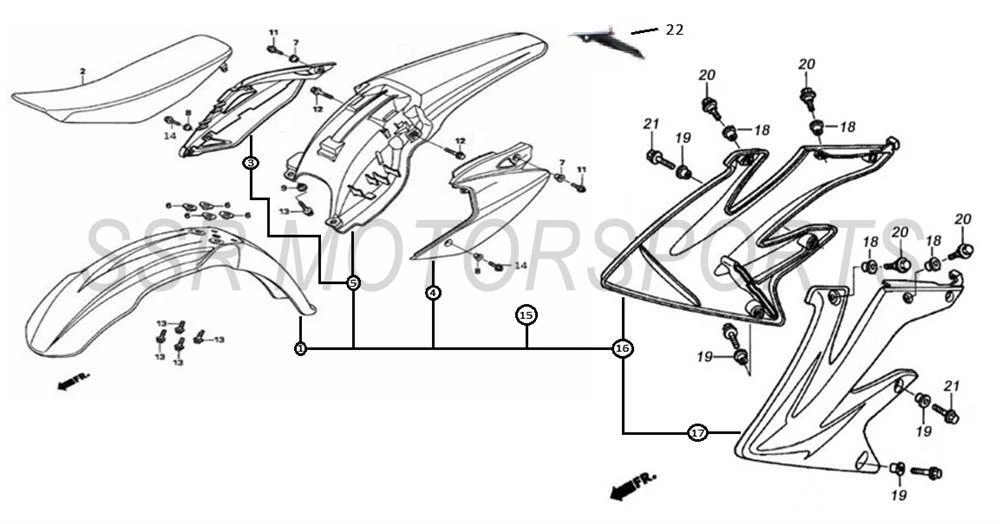2017 SSR SR250S - Body Parts Diagram