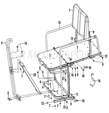 Rear Seat Assembly (Bison 200P)