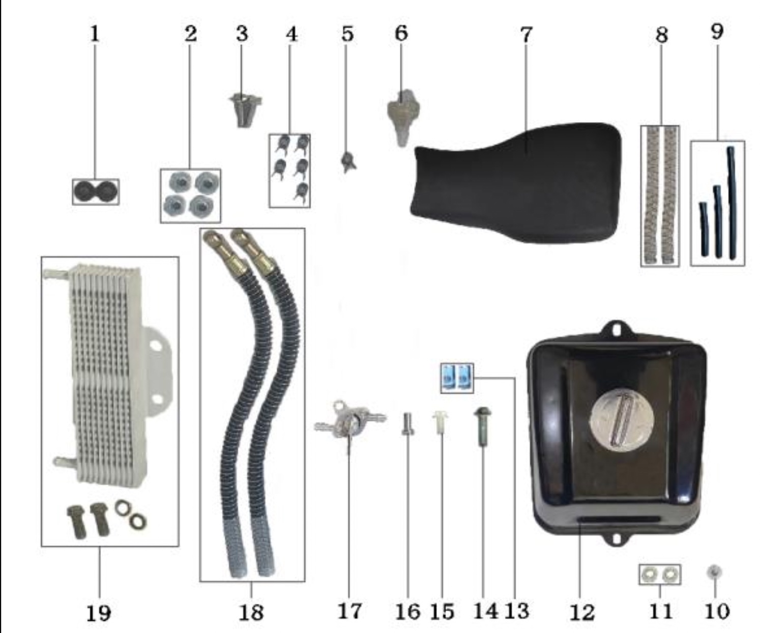 Seat-Gas Tank-Oil Cooler