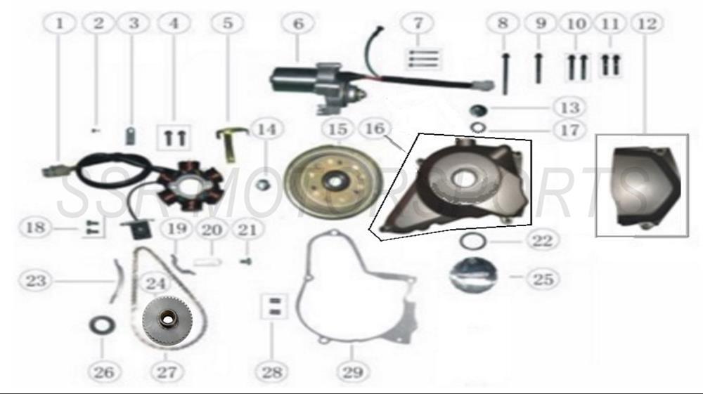 Left Crankcase Cover and Electrical System