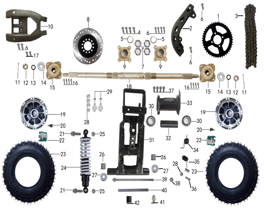 Mudhawk 10 (Rear Suspension Parts)
