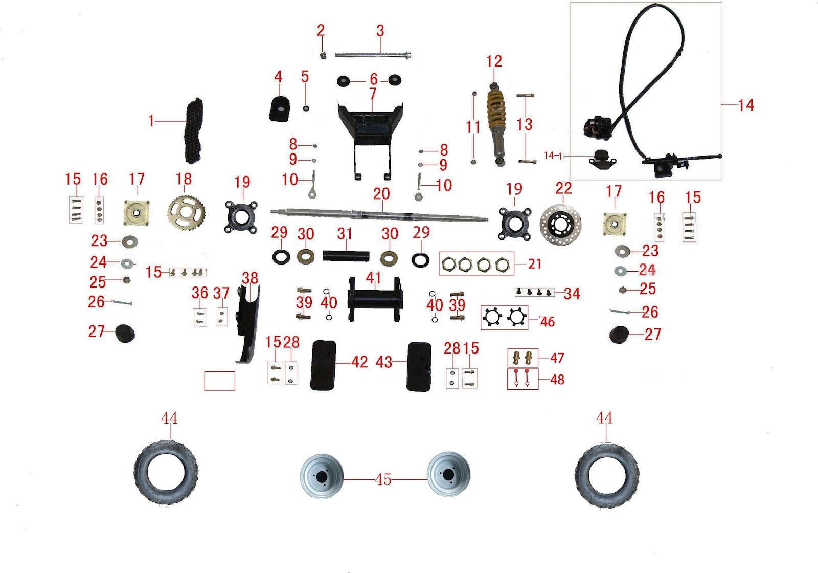Rear Swing Arm/Axle/Suspension