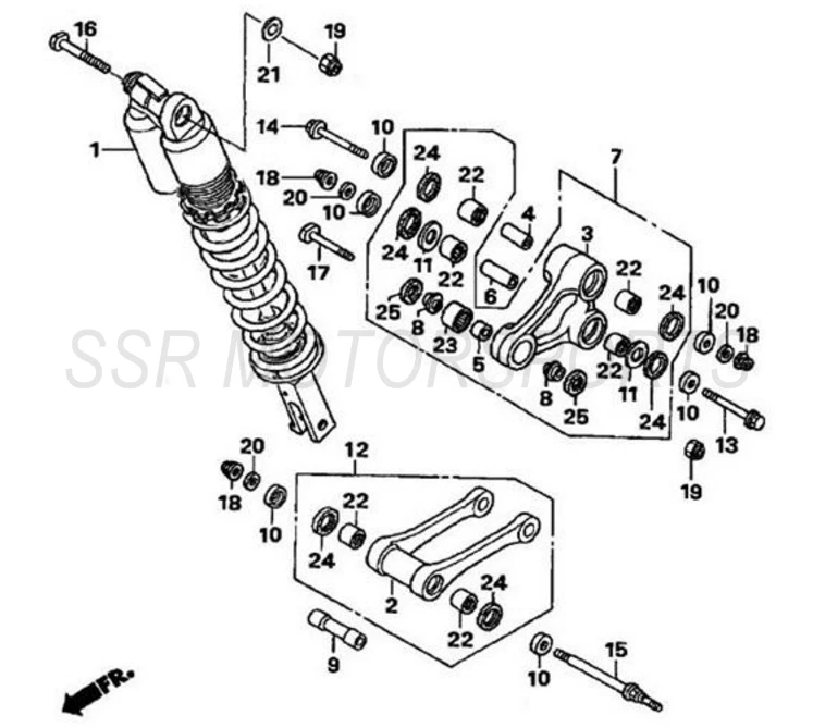 2017 SSR SR250S - Rear Suspension Parts Diagram