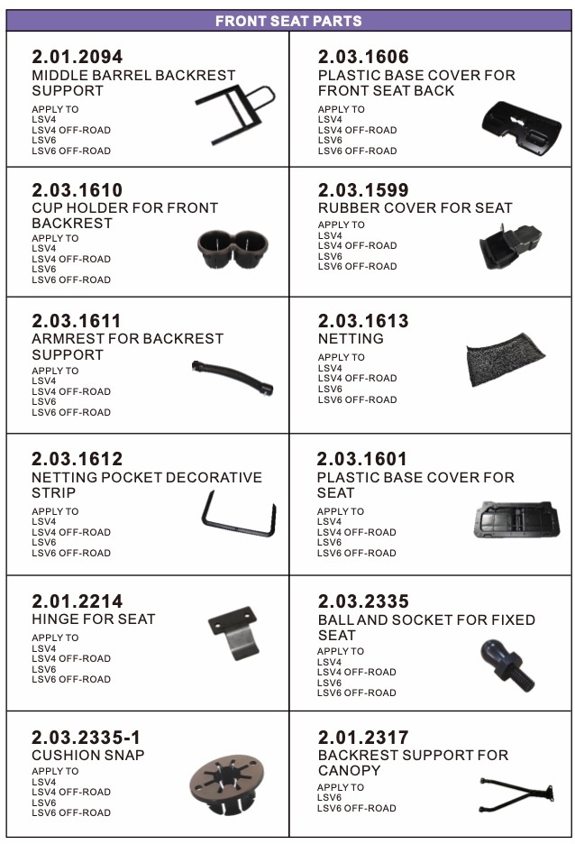 Front Seat Parts Front Seat Parts