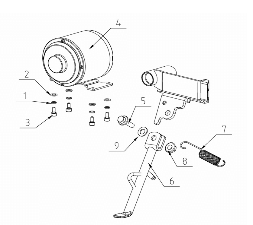 Motor and Kickstand Parts