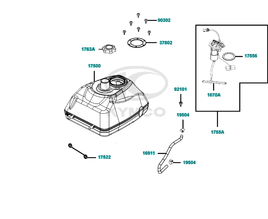 Fuel Injector For Kymco Maxxer 450i, MXU 450i/500i, UXV 500i ATV/UTV Models