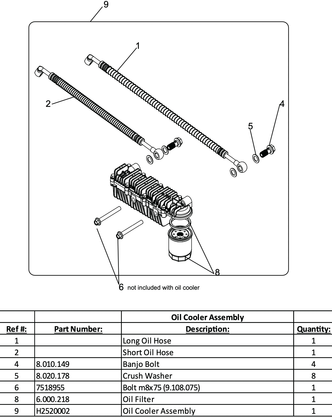 (09) Hammerhead LE150 Oil Cooler Assembly