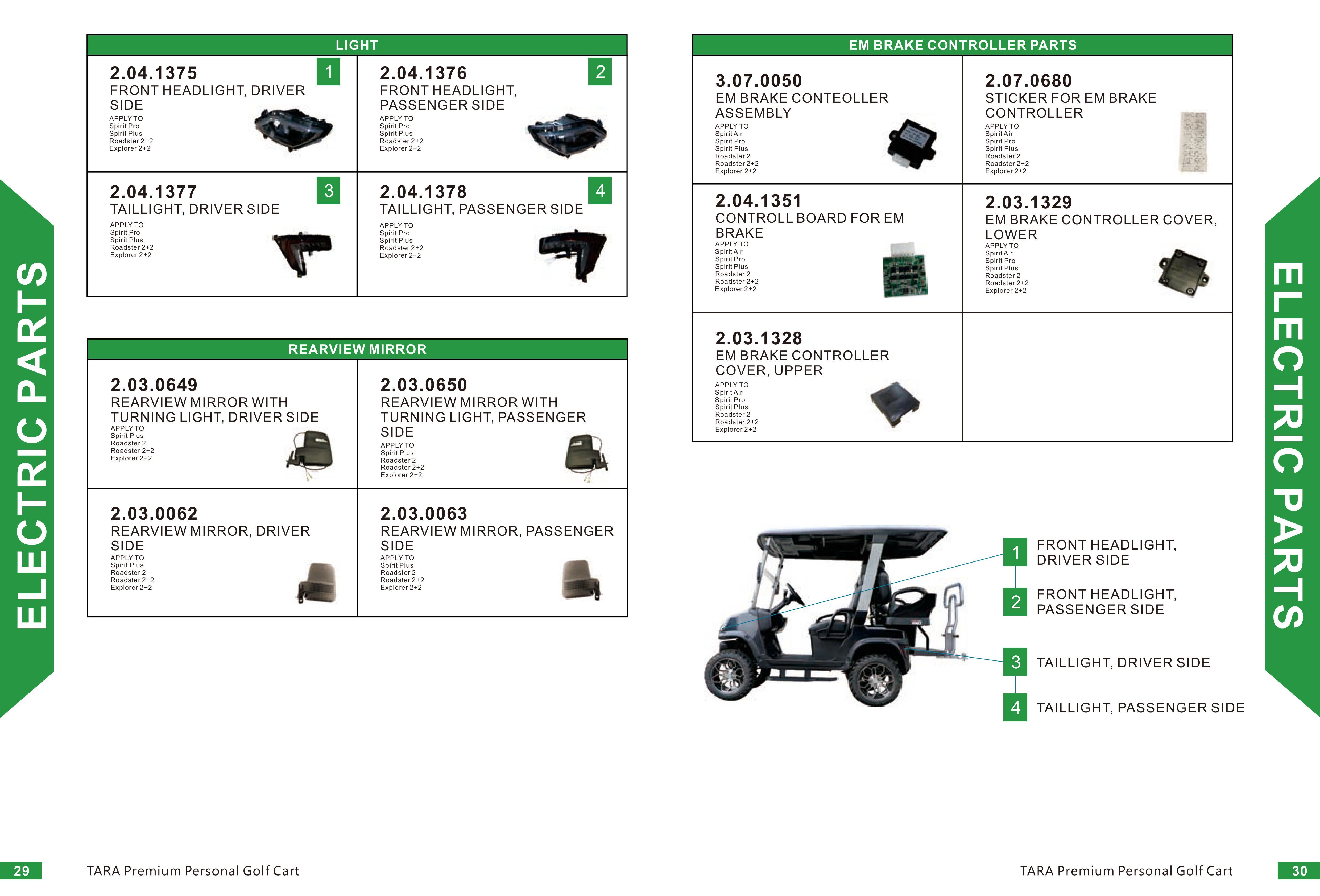 Light/Rearview Mirror/EM Brake