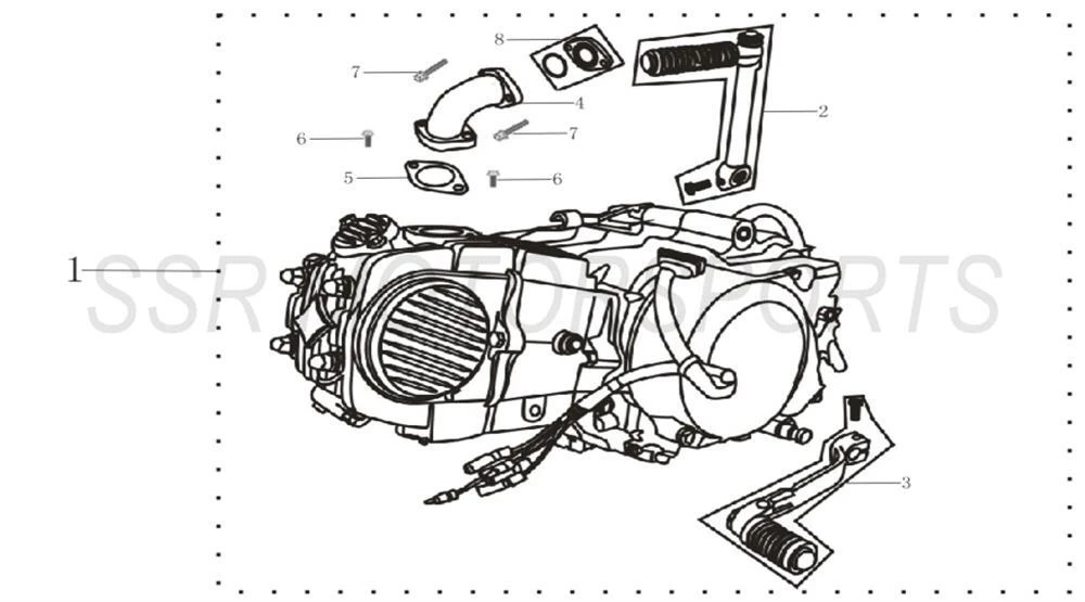 Engine / Kickstarter / Shifter / Intake Manifold