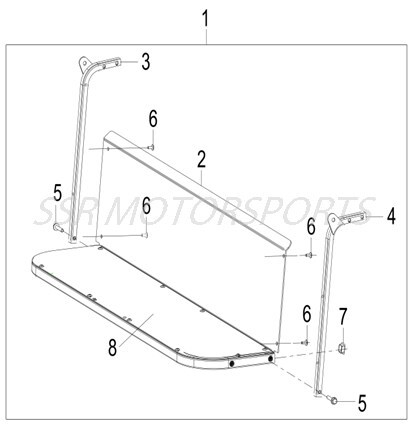 Rear Footrest (Bison 200P)