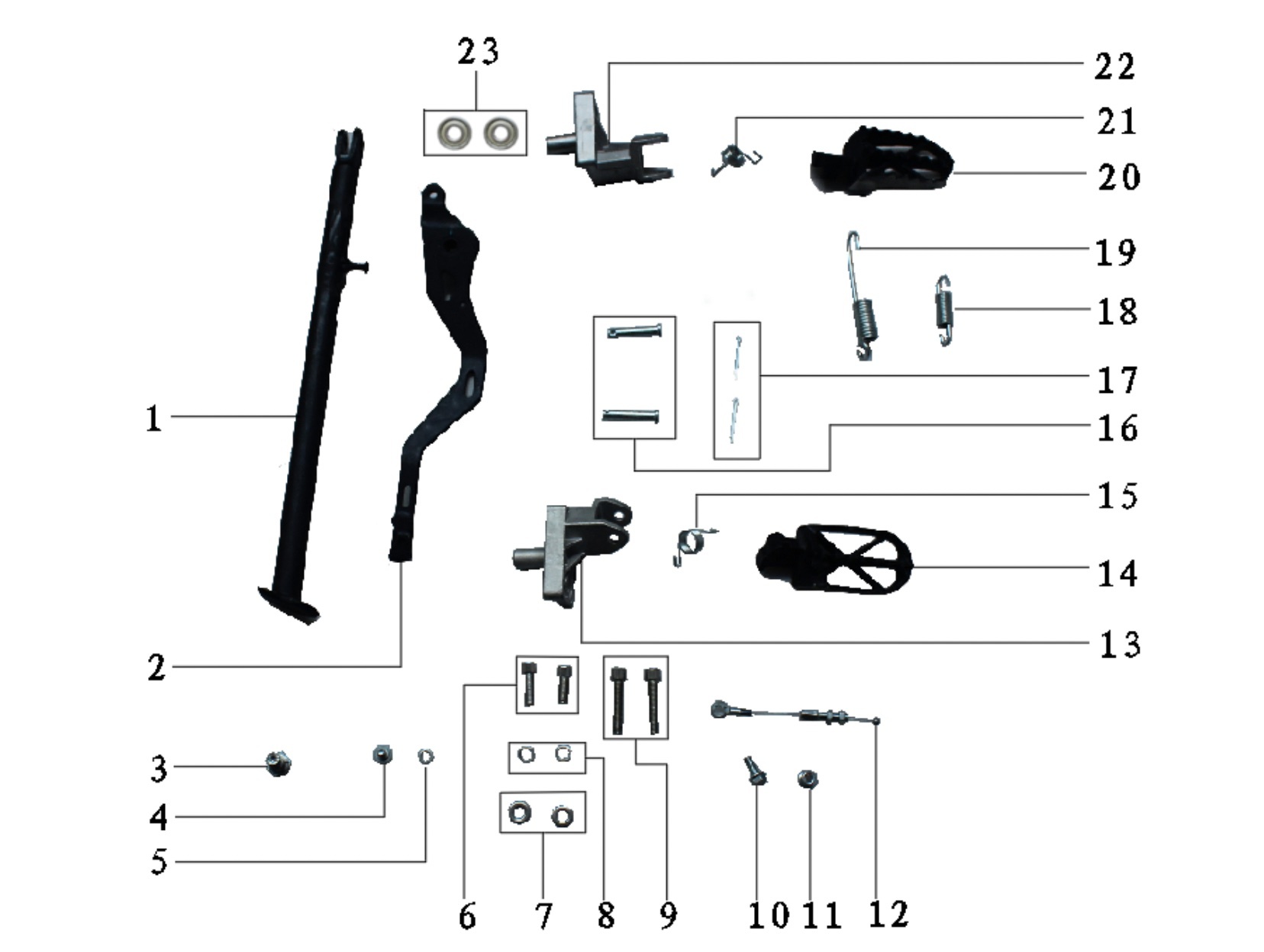 Kickstand & Foot Pegs