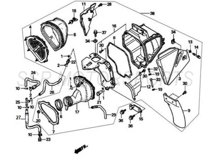 2017 SSR SR250S - Air Cleaner Parts Diagram