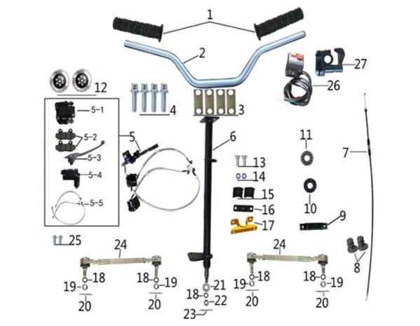 Tao Raptor 200 (Steering System)