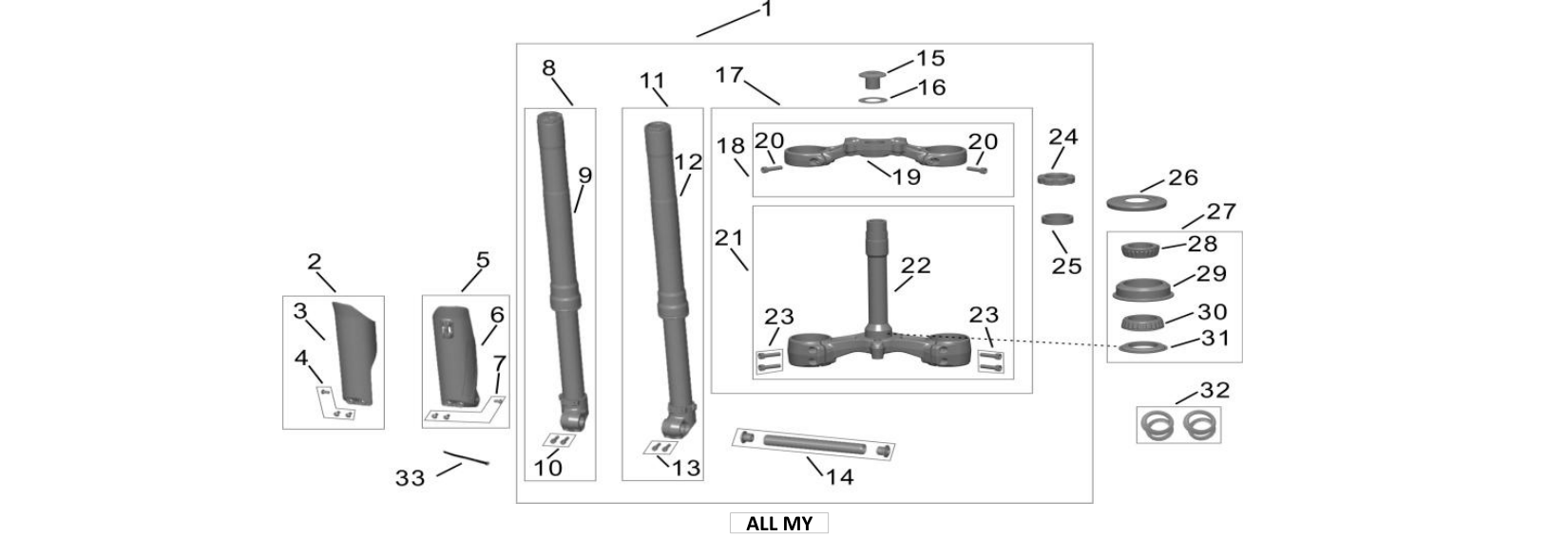 3. Front Fork & Steering Stem System