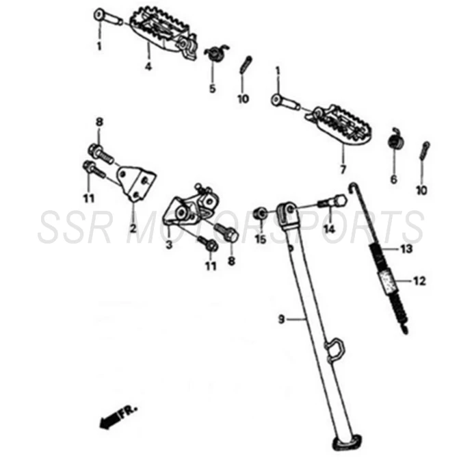 2017 SSR SR250S - Footpeg / Stand Parts Diagram