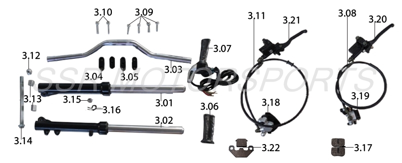 HANDLEBAR - FORK - BRAKES