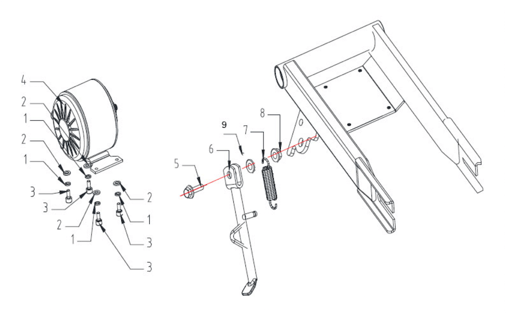 Motor and Kickstand Parts