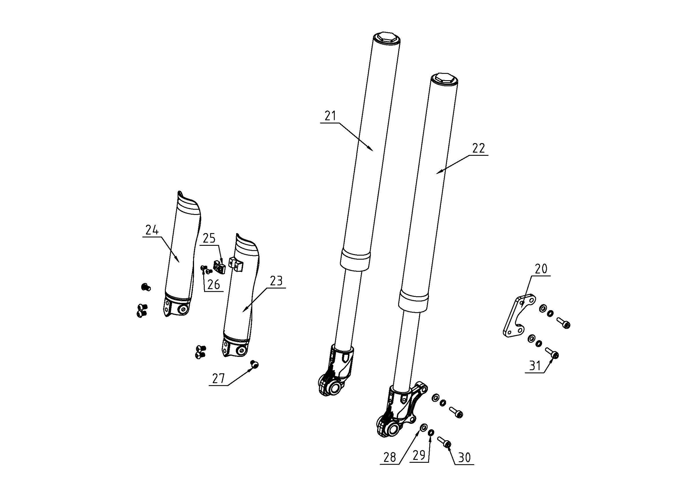Fork Tubes and Brake Mount