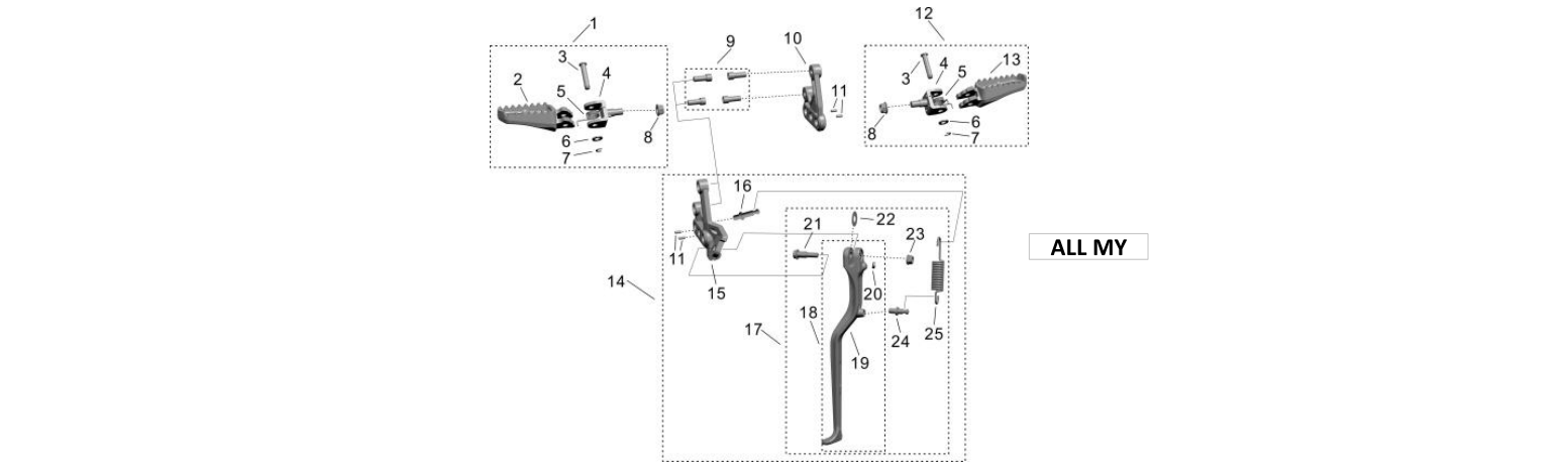 15. Side Stand & Foot Pegs