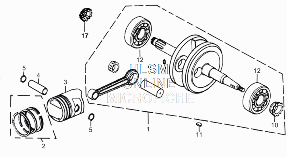 CRANKSHAFT AND PISTON