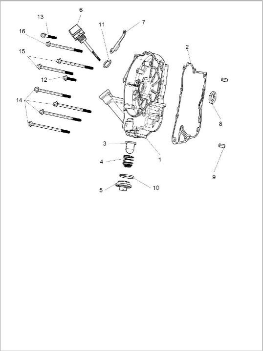 Engine, Crankcase Cover Assembly, Right