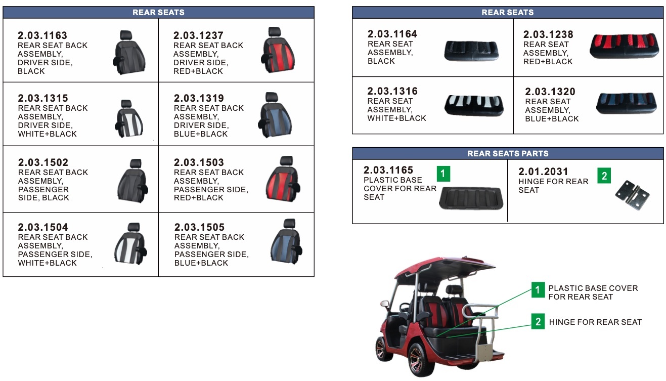 Body Parts (Rear Seats & Parts) Body Parts (Rear Seats & Parts)