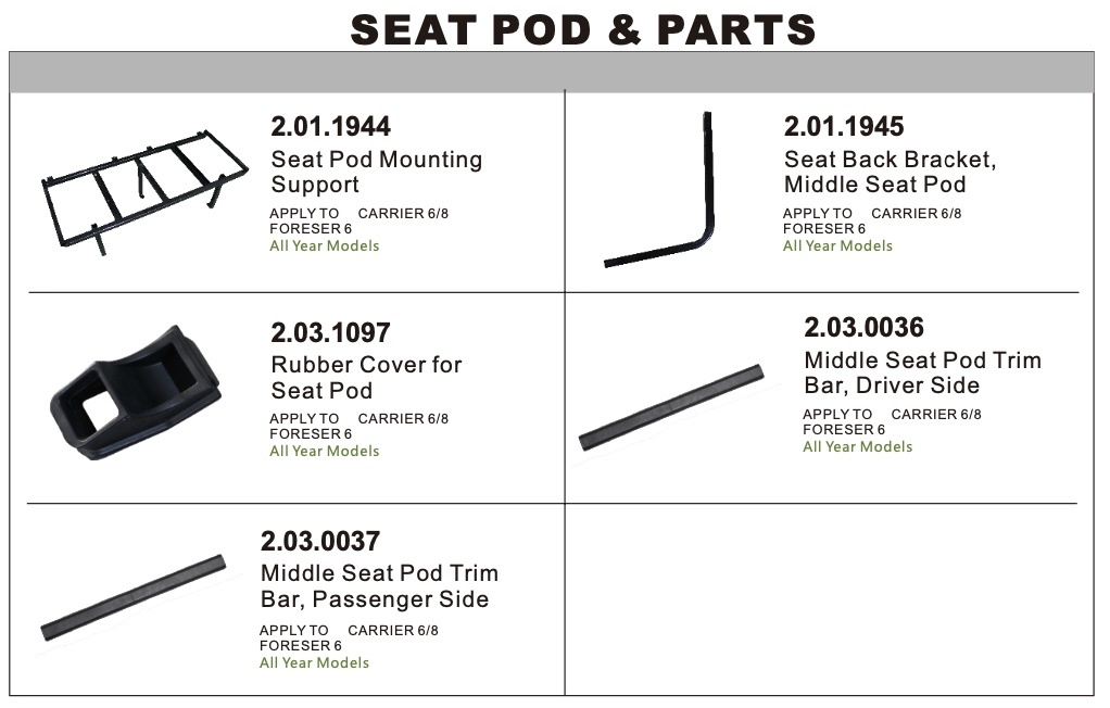 Seat Pod & Parts Seat Pod & Parts