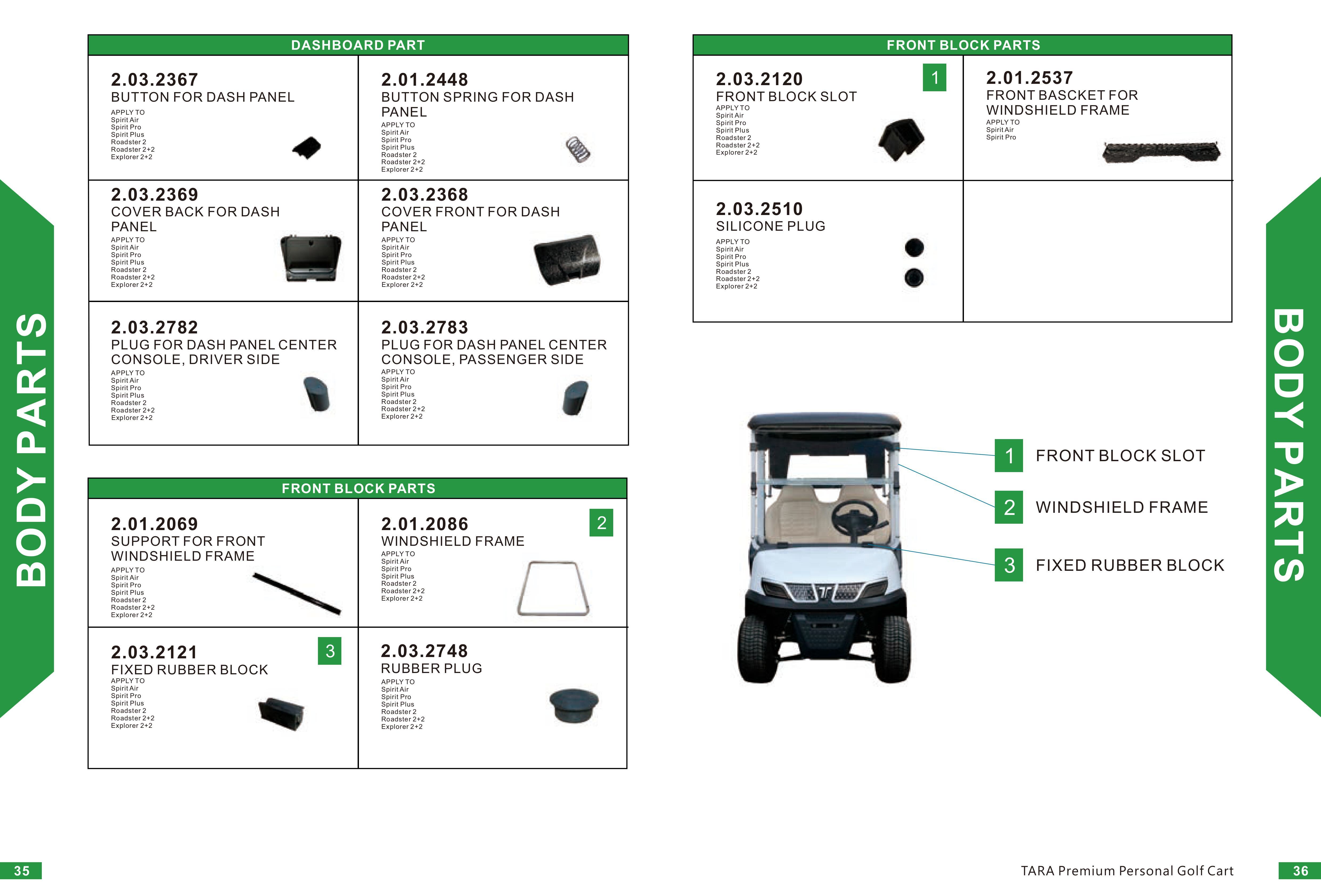 Dashboard Part/Front Block Parts