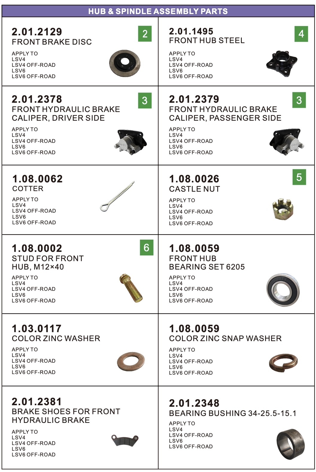 Hub & Spindle Assembly & Parts Hub & Spindle Assembly & Parts