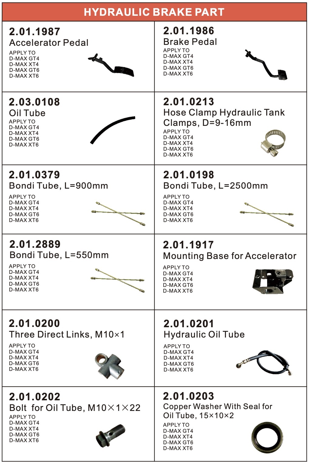 Hydraulic Brake Parts Hydraulic Brake Parts