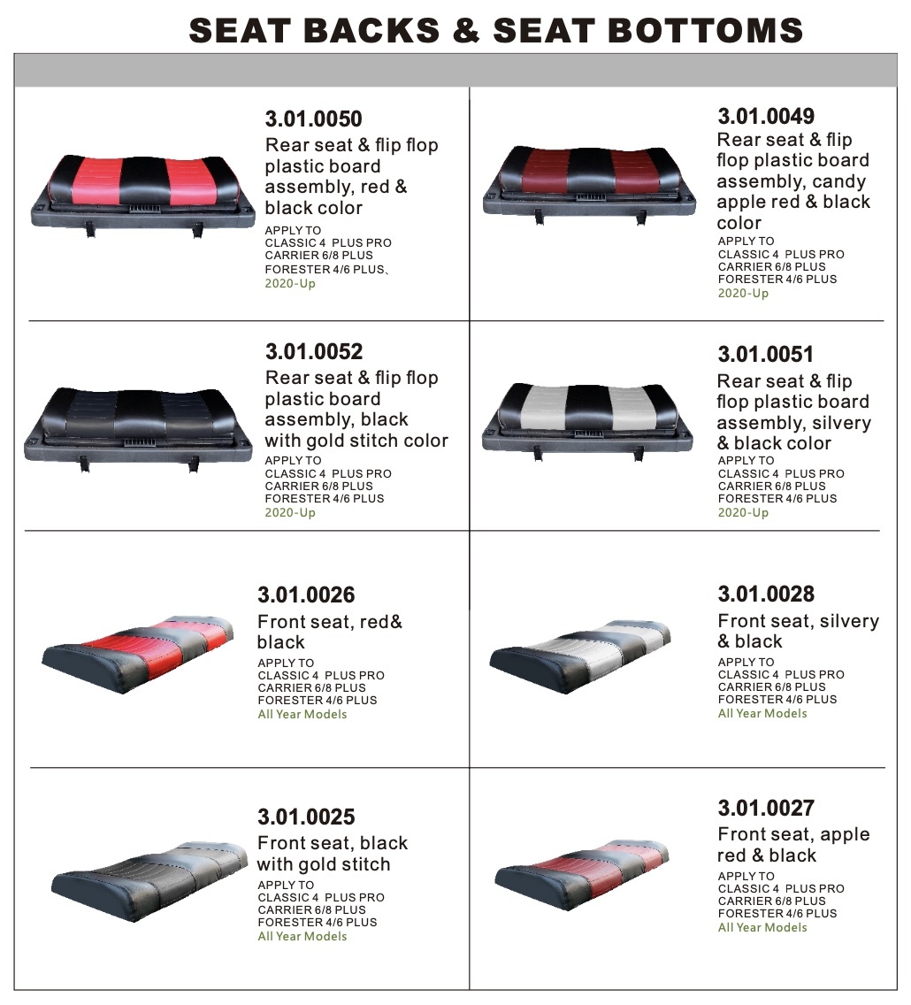 Seat Backs & Seat Bottoms Seat Backs & Seat Bottoms