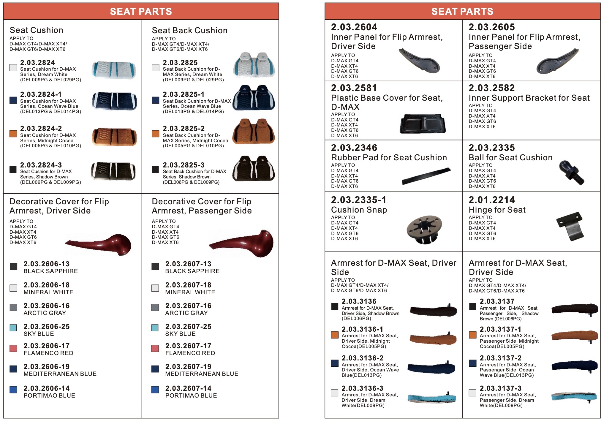 Seat Parts Seat Parts