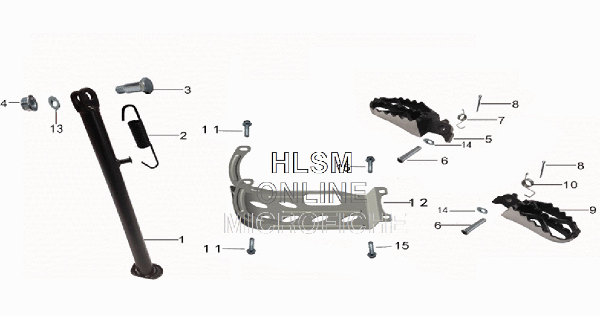 FOOT PEG ASSEMBLY. W/ SIDE STAND