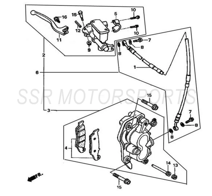 2017 SSR SR250S - Front Brake System Parts Diagram
