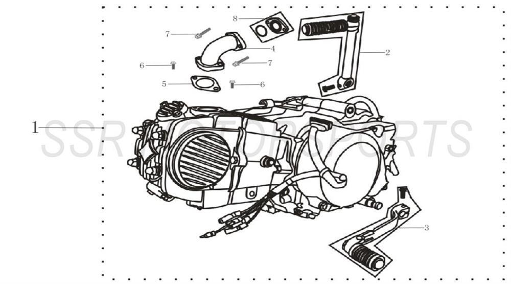 Engine / Kickstarter / Shifter / Intake Manifold