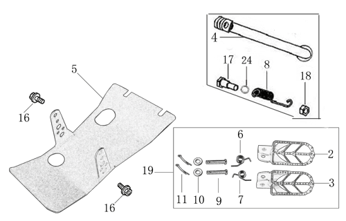 YCF Pilot F150 (Foot Peg Assembly) YCF Pilot F150 (Foot Peg Assembly)
