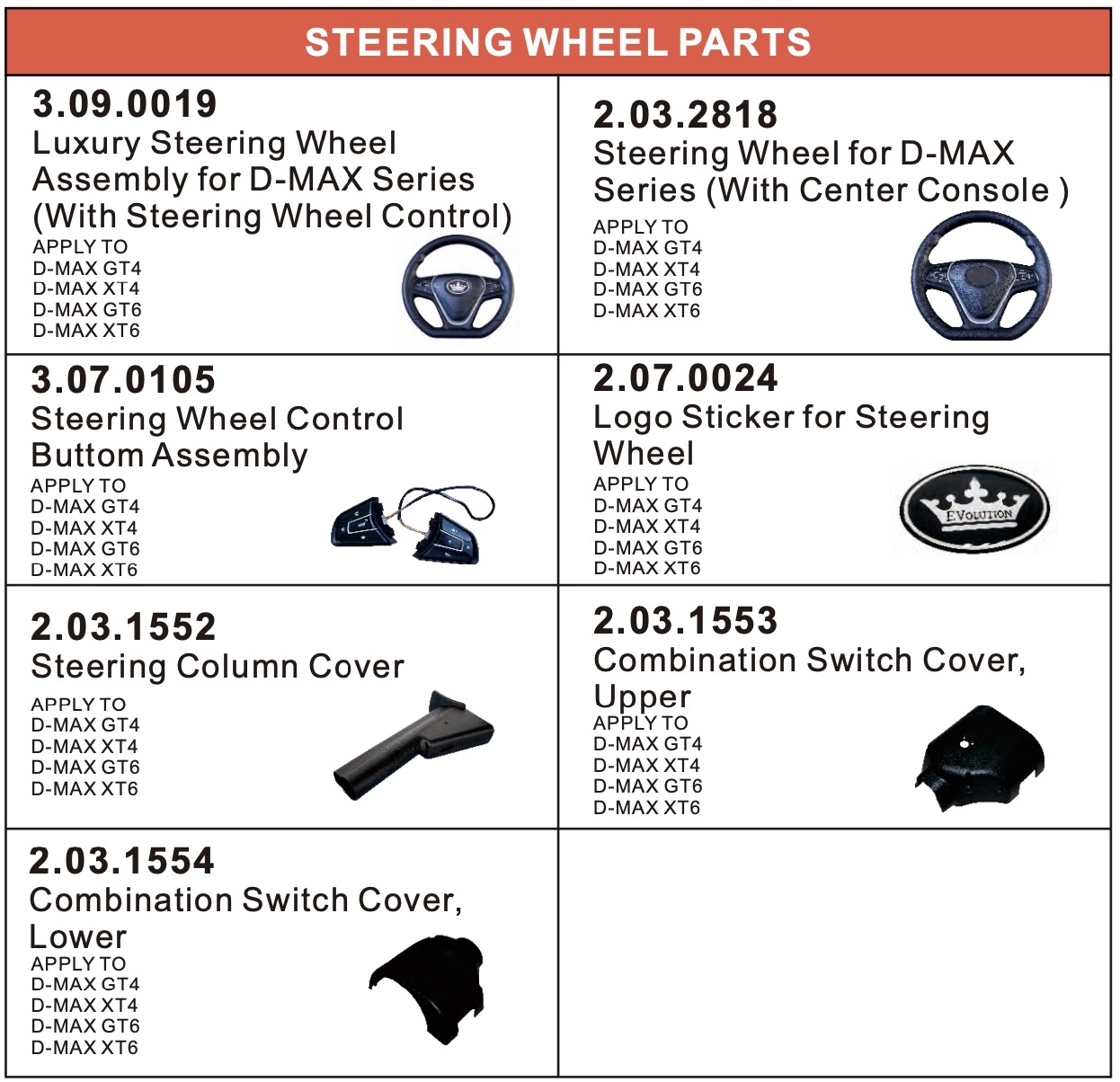 Steering Wheel Parts Steering Wheel Parts