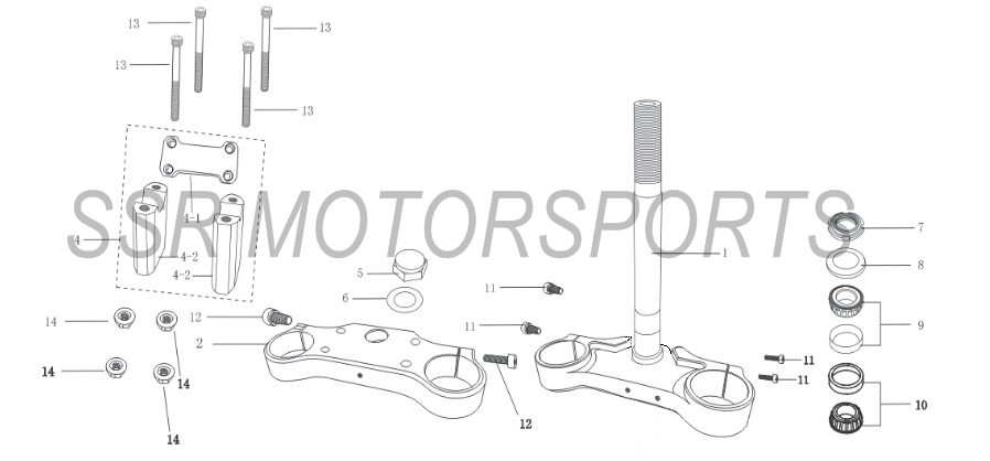 Upper and Lower Triple Clamps