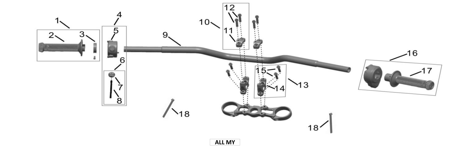 19. Handlebar / Combination Switch