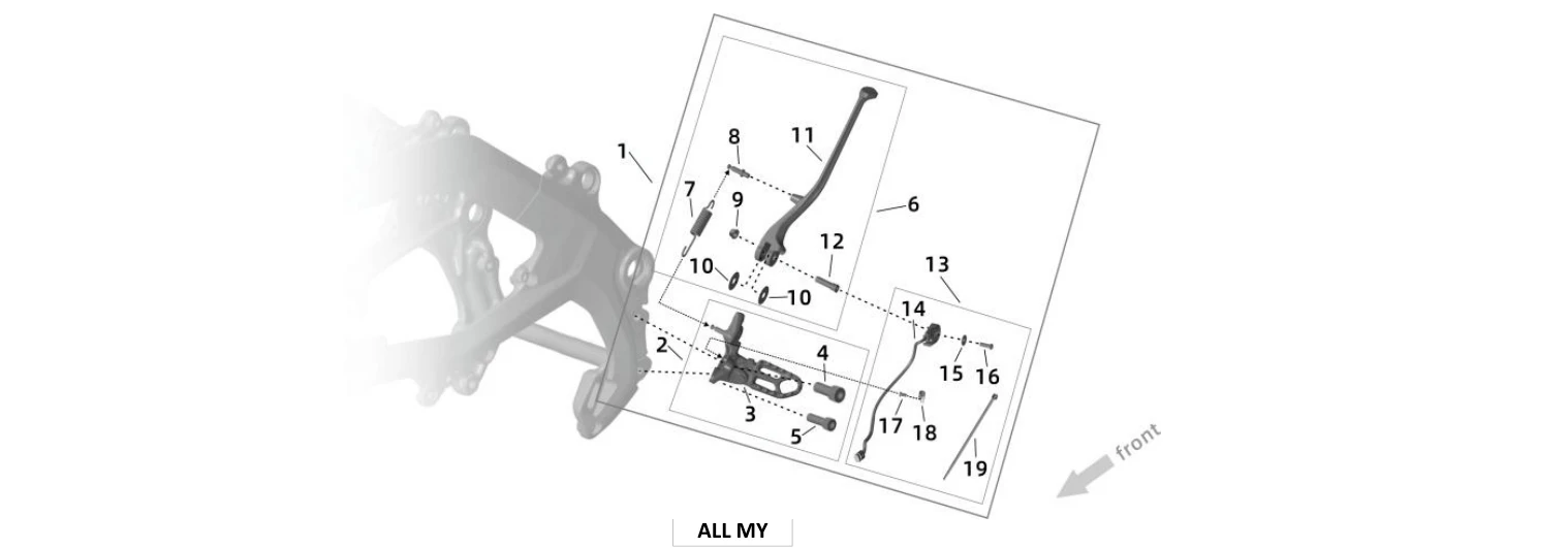 29. L Footpeg Assy. & Side Stand