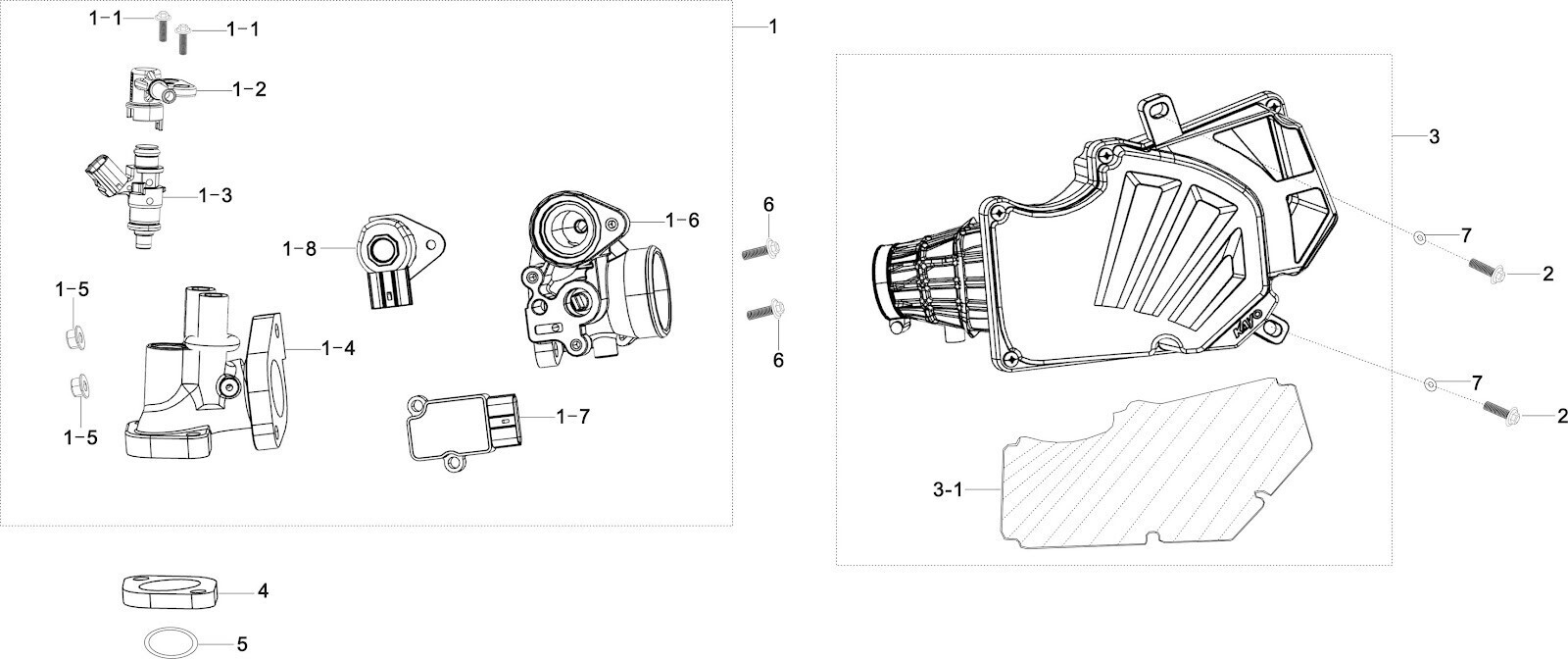 EFI & Air Filter Assembly