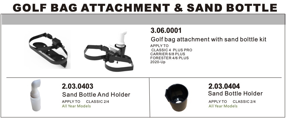 Golf Bag Attachment & Sand Bottle Golf Bag Attachment & Sand Bottle