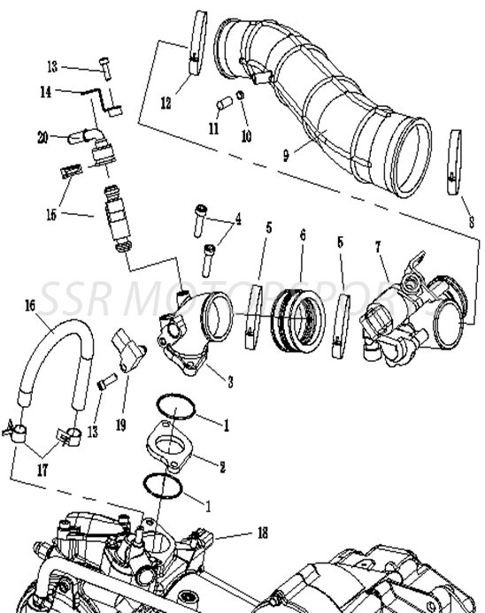Intake System (Bison 400U XL) Intake System (Bison 400U XL)