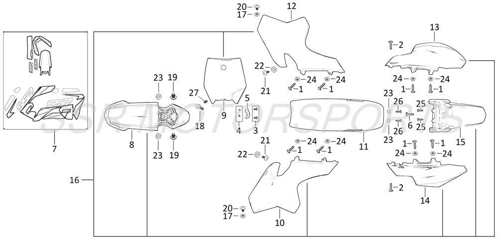 2025 SSR SR125ME - Body Parts Diagram