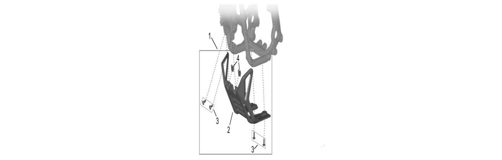 2025 Surron Hyper Bee - Skid Plate Parts Diagram