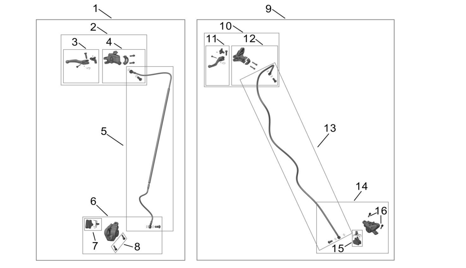 2025 Surron Hyper Bee - Brake Parts Diagram
