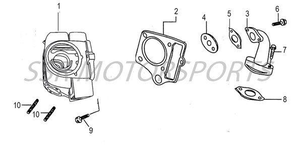 2026 SSR SR125R - Cylinder Head Parts Diagram