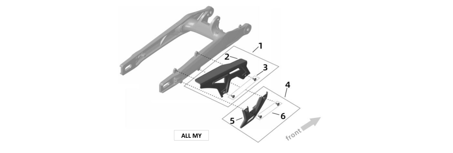 2026 Surron Ultra Bee - Chain Guard Parts Diagram
